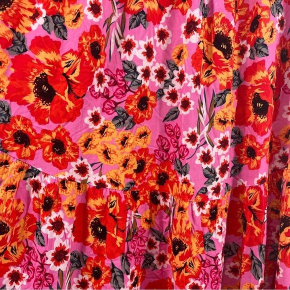 PETAL & PUP Sarai Floral Cutout Maxi Dress Multicolor Size 8 New - Picture 8 of 12